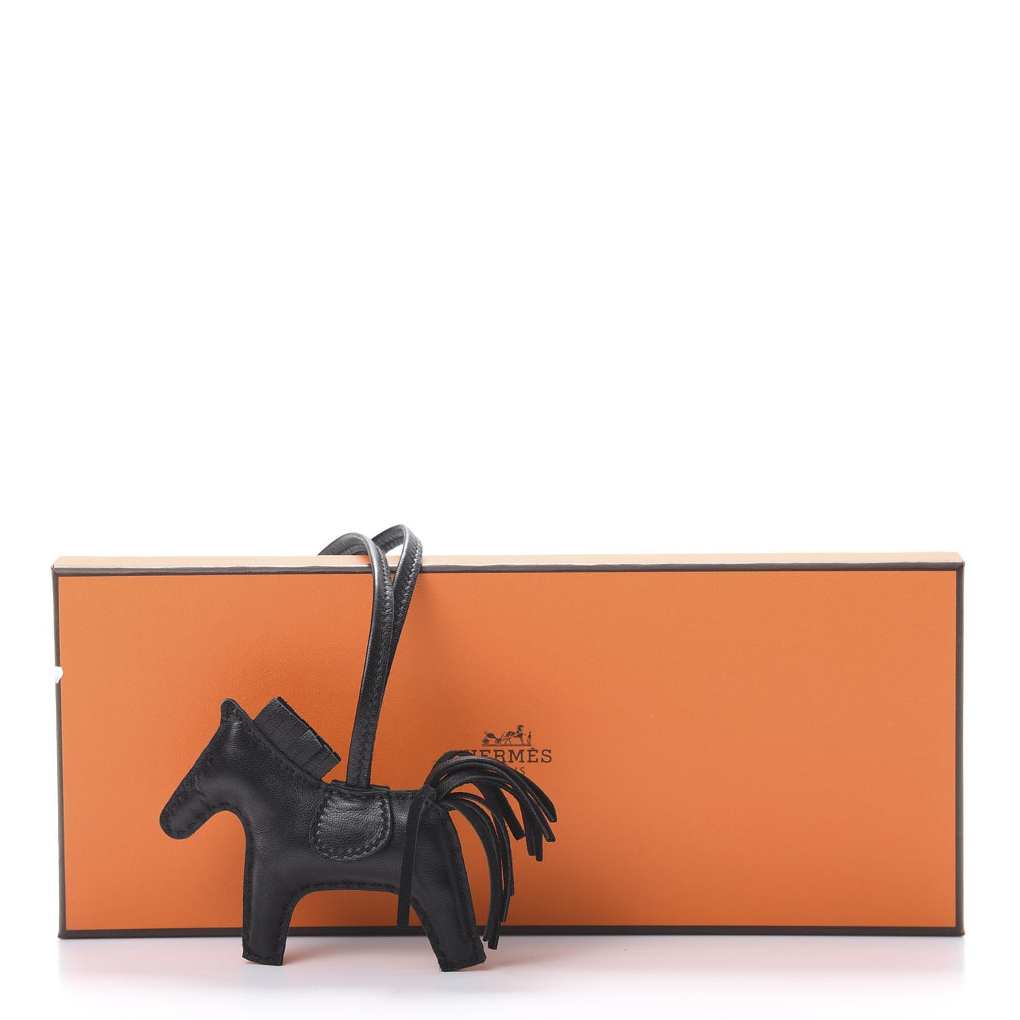 Milo Lambskin Grigri Rodeo Horse Bag Charm PM So Black