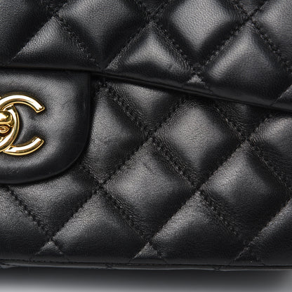 Chanel Lambskin Quilted Jumbo Single Flap Black 11 of 15