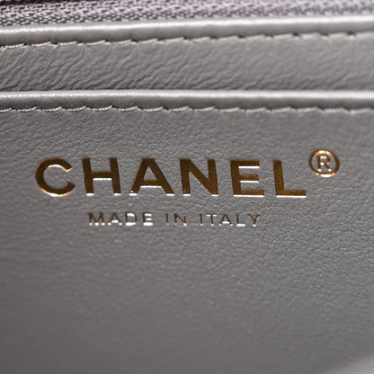 Chanel Lambskin Quilted Mini Top Handle Rectangular Flap Dark Grey 6 of 11
