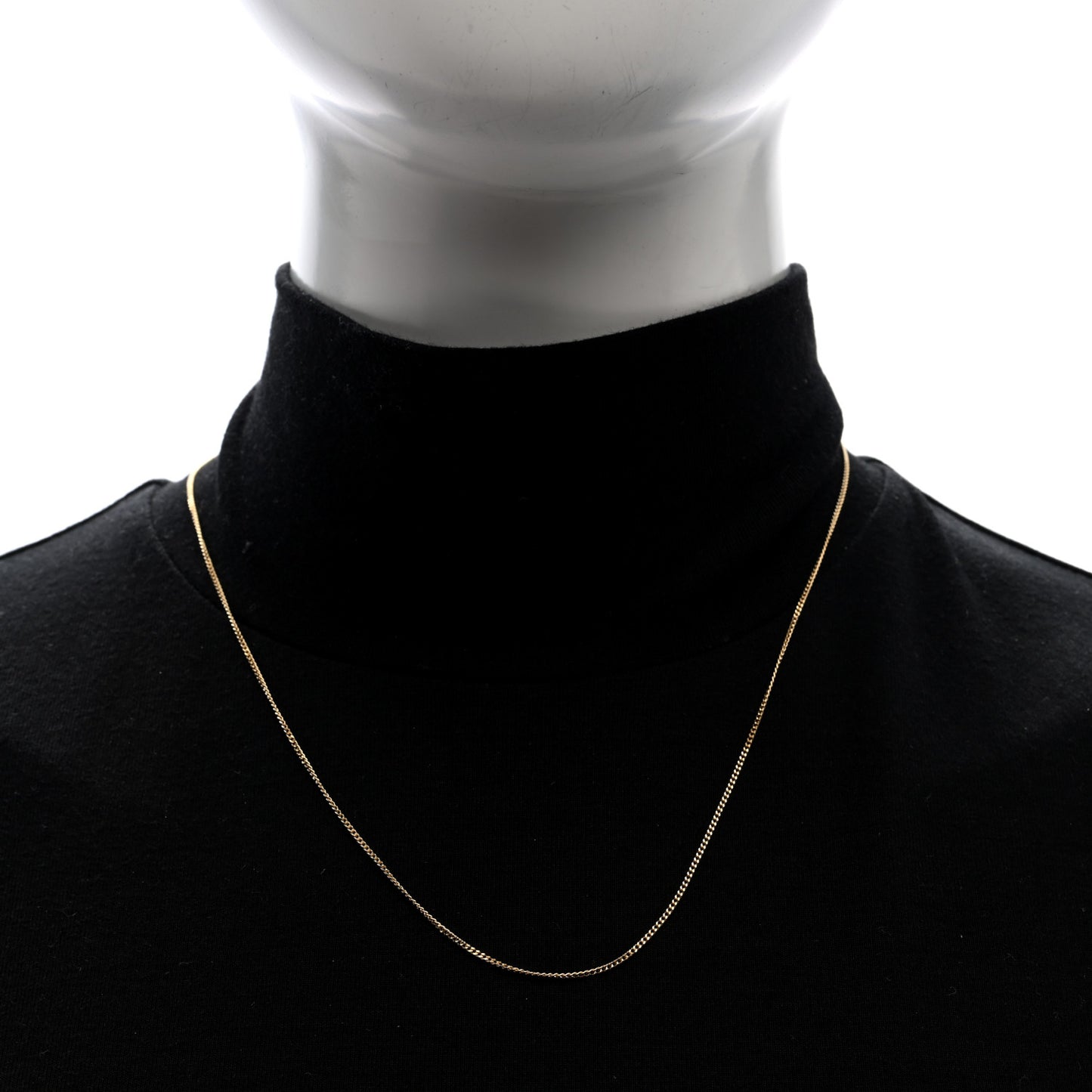18K Yellow Gold Chain Necklace 19"