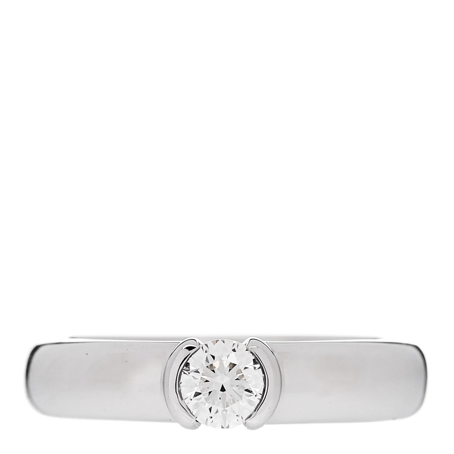 Platinum Diamond .31ct Etoile Solitaire Engagement Ring 50 5.25