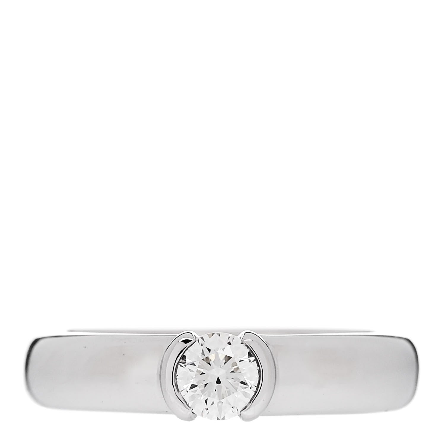Tiffany Platinum Diamond .31ct Etoile Solitaire Engagement Ring 50 5.25 1 of 5