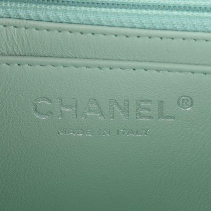 Chanel Patent Calfskin Quilted Mini Square Flap Light Green 6 of 7