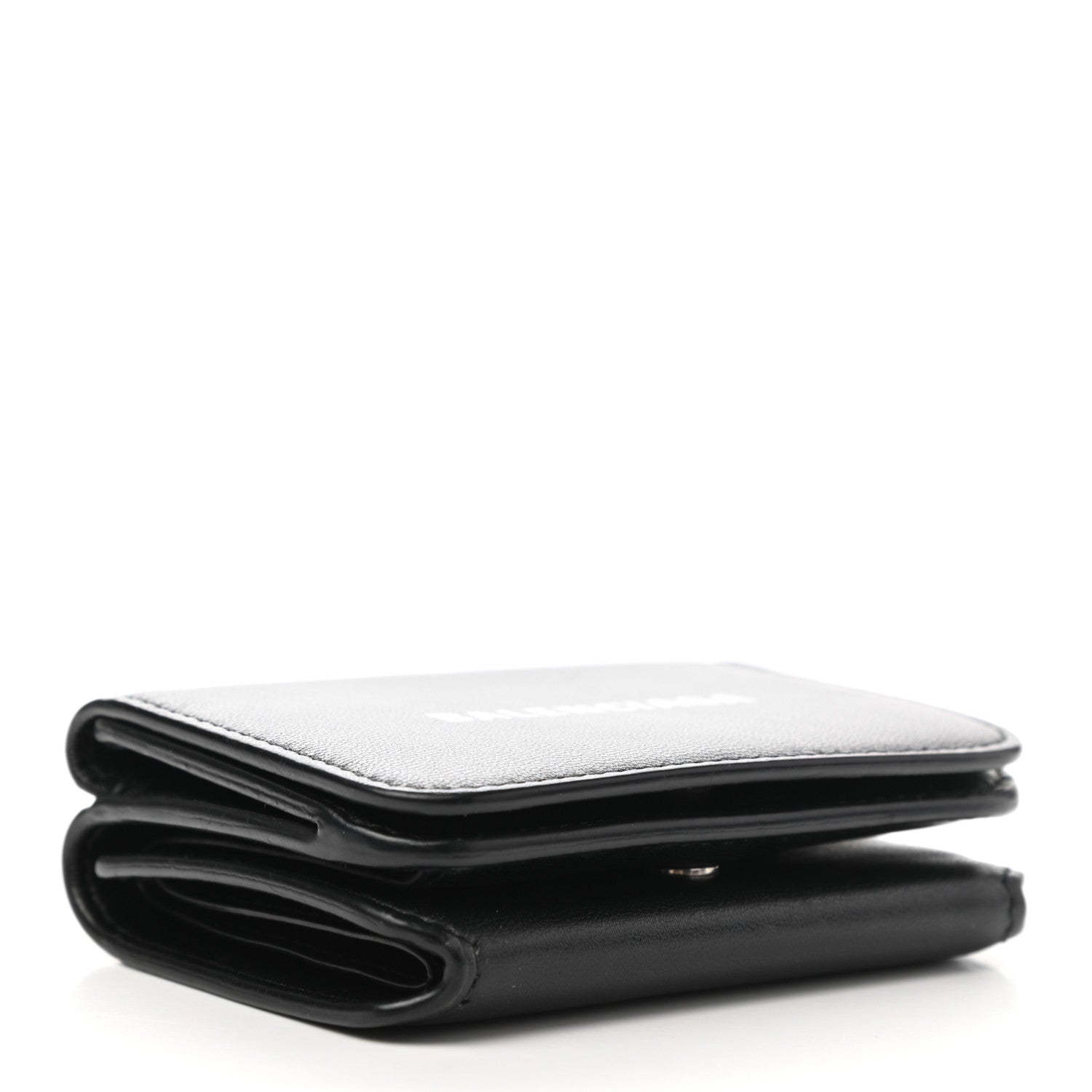 Balenciaga Calfskin Logo Mini Cash Wallet Black 4 of 11