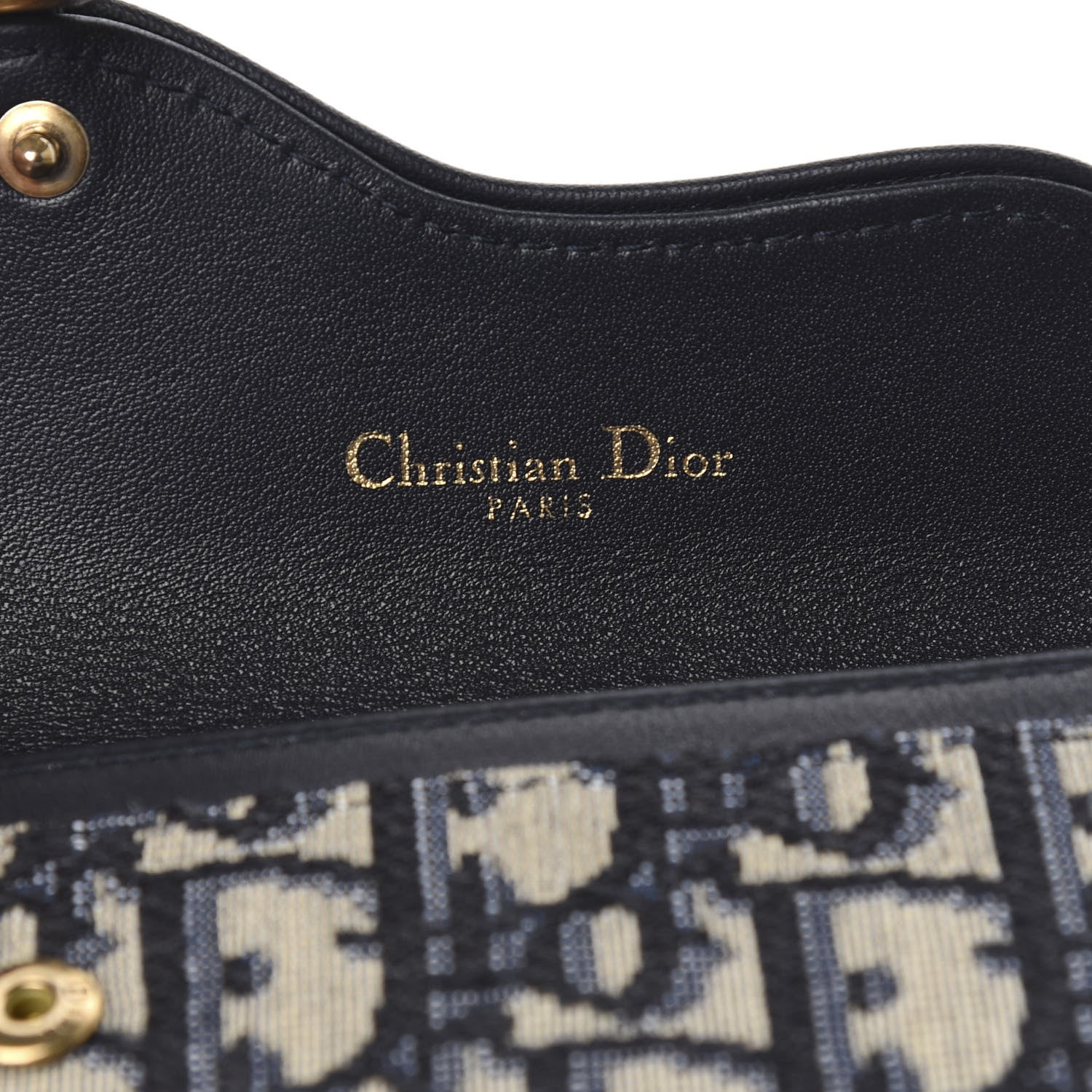 Christian Dior Oblique Saddle Card Holder Blue 6 of 7