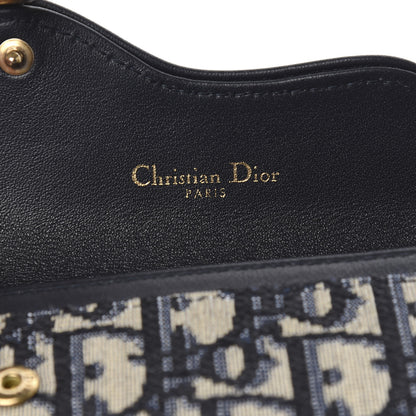 Christian Dior Oblique Saddle Card Holder Blue 6 of 7