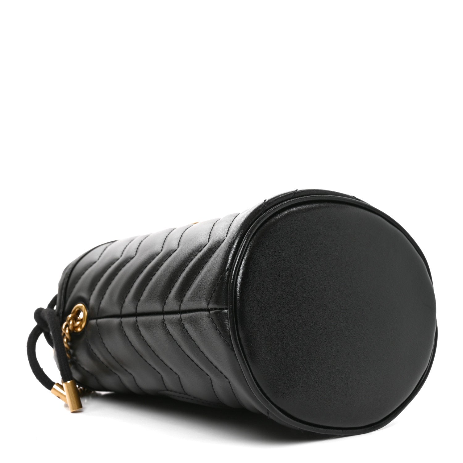Gucci Calfskin Matelasse Mini GG Marmont 2.0 Bucket Bag Black 4 of 11