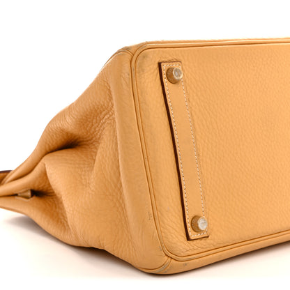 Hermes Taurillon Clemence HAC Birkin 32 Natural Sable 9 of 24