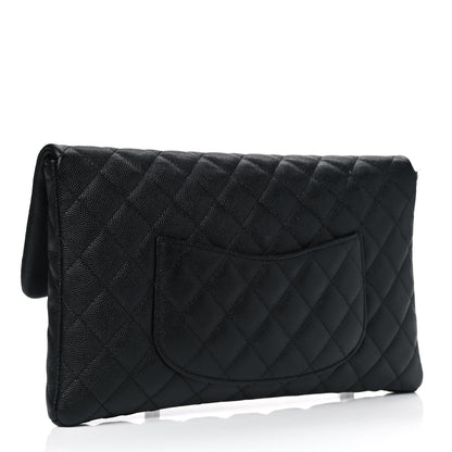 Chanel Caviar Quilted Flap Clutch Black 2 of 7
