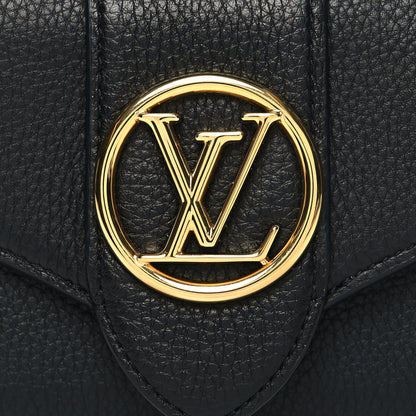 Louis Vuitton Grained Calfskin LV Pont 9 Compact Wallet Black 9 of 9