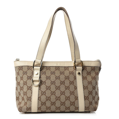 Gucci Monogram Small Abbey Tote Off White 1 of 23