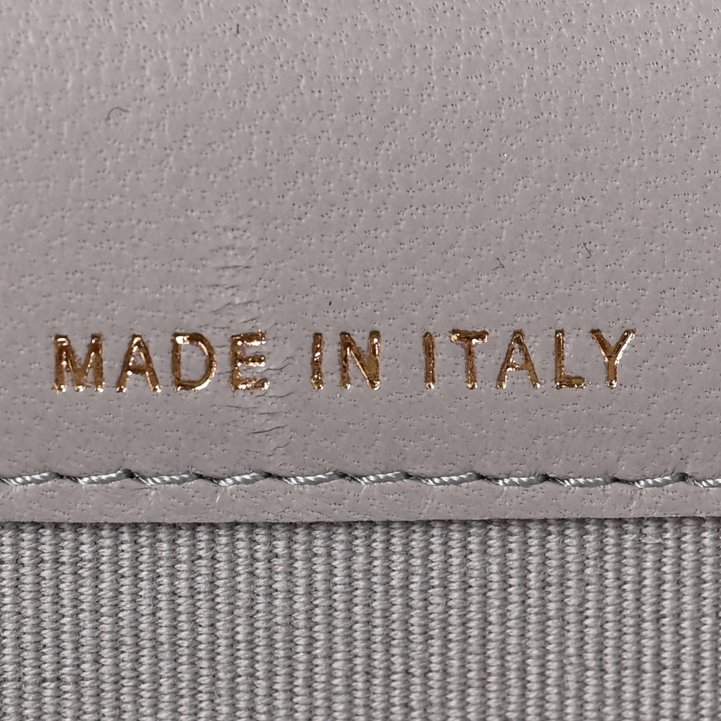 Lambskin Quilted Flap Card Holder Wallet Grey