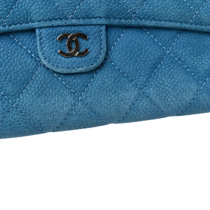 Chanel Iridescent Caviar Quilted Travel Wallet Blue 21 of 21