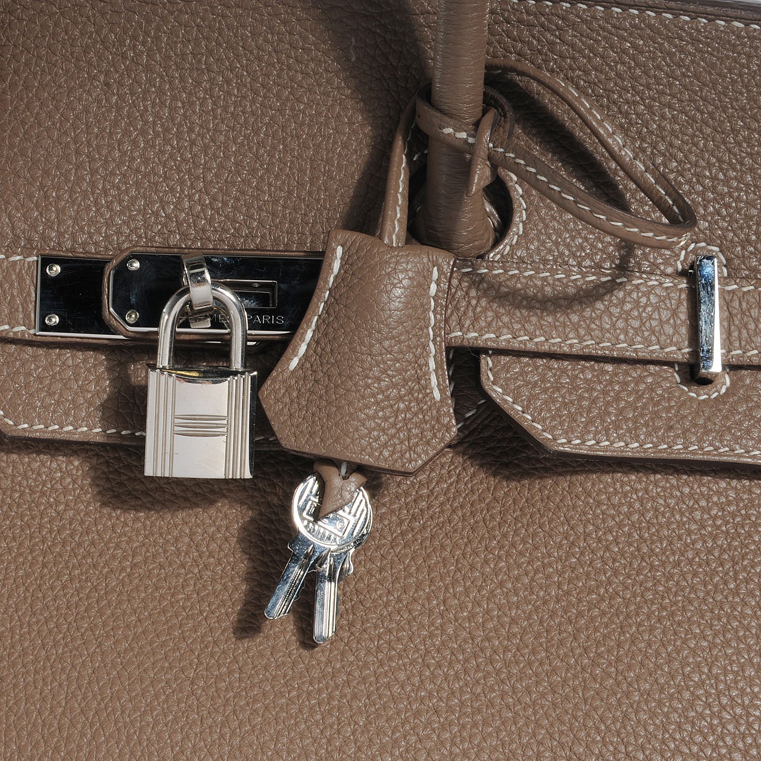 Hermes Taurillon Clemence Birkin 35 Etoupe 12 of 12