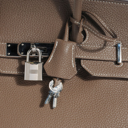Hermes Taurillon Clemence Birkin 35 Etoupe 12 of 12