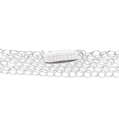 Tiffany Sterling Silver 36mm Elsa Perretti Open Heart Mesh Necklace 6 of 8