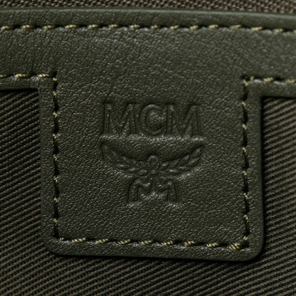 MCM Visetos Large Zip Pouch Winter Moss 6 of 7