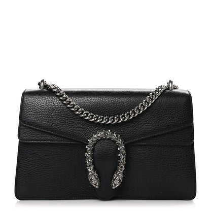 Gucci Pebbled Calfskin Small Dionysus Shoulder Bag Black 1 of 9