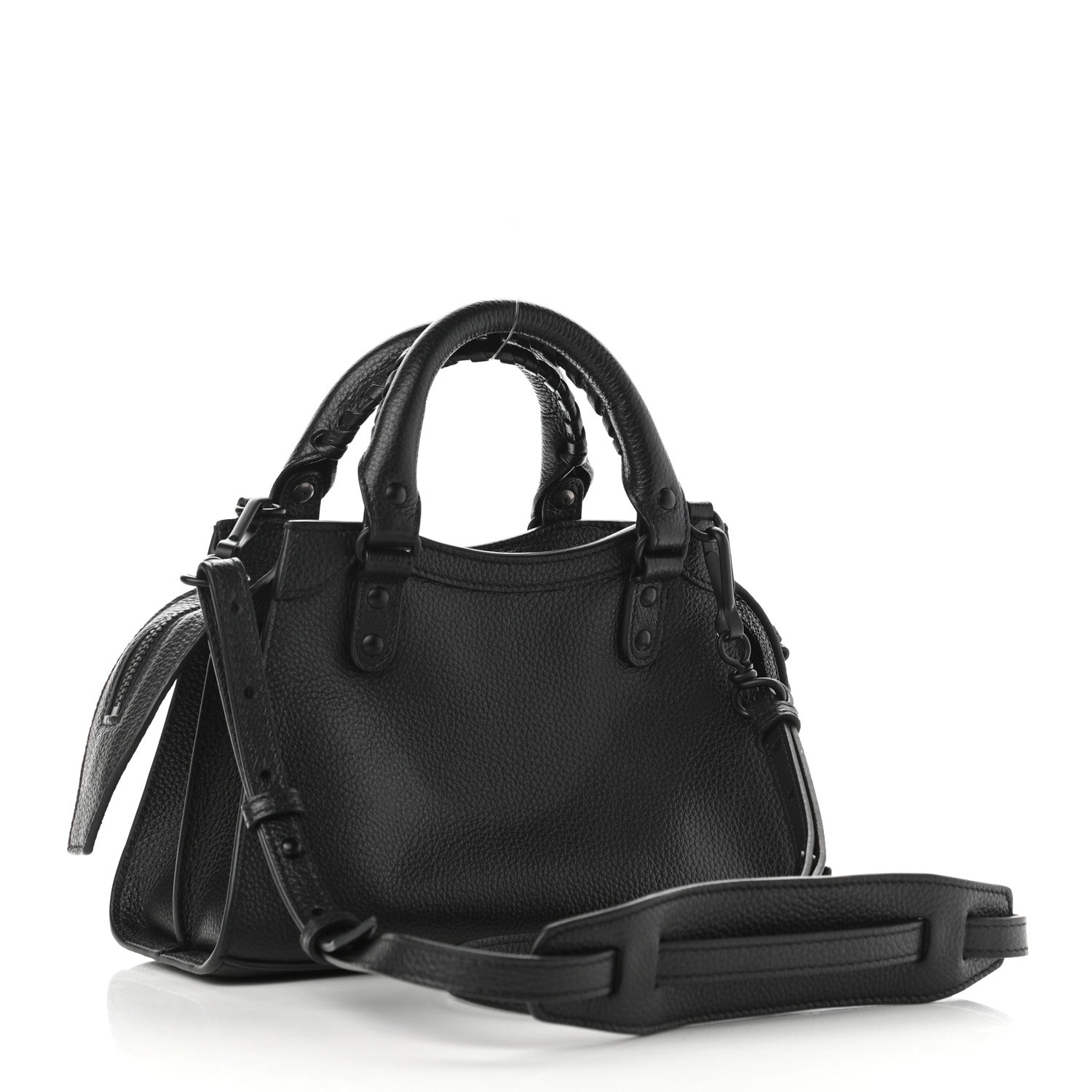 Balenciaga Grained Calfskin Neo Classic Black Hardware Mini City Black 3 of 10