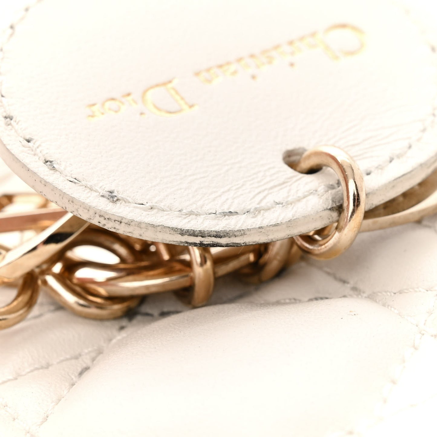 Lambskin Cannage Mini Lady Dior Latte