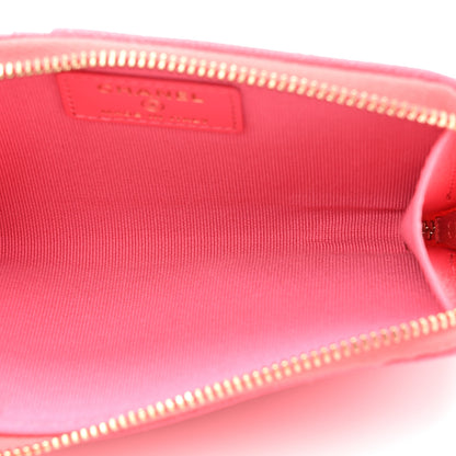 Chanel Caviar Quilted CC Zip Around Card Holder Pink 6 of 9