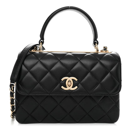 Chanel Lambskin Quilted Small Trendy CC Dual Handle Flap Bag Black 1 of 14