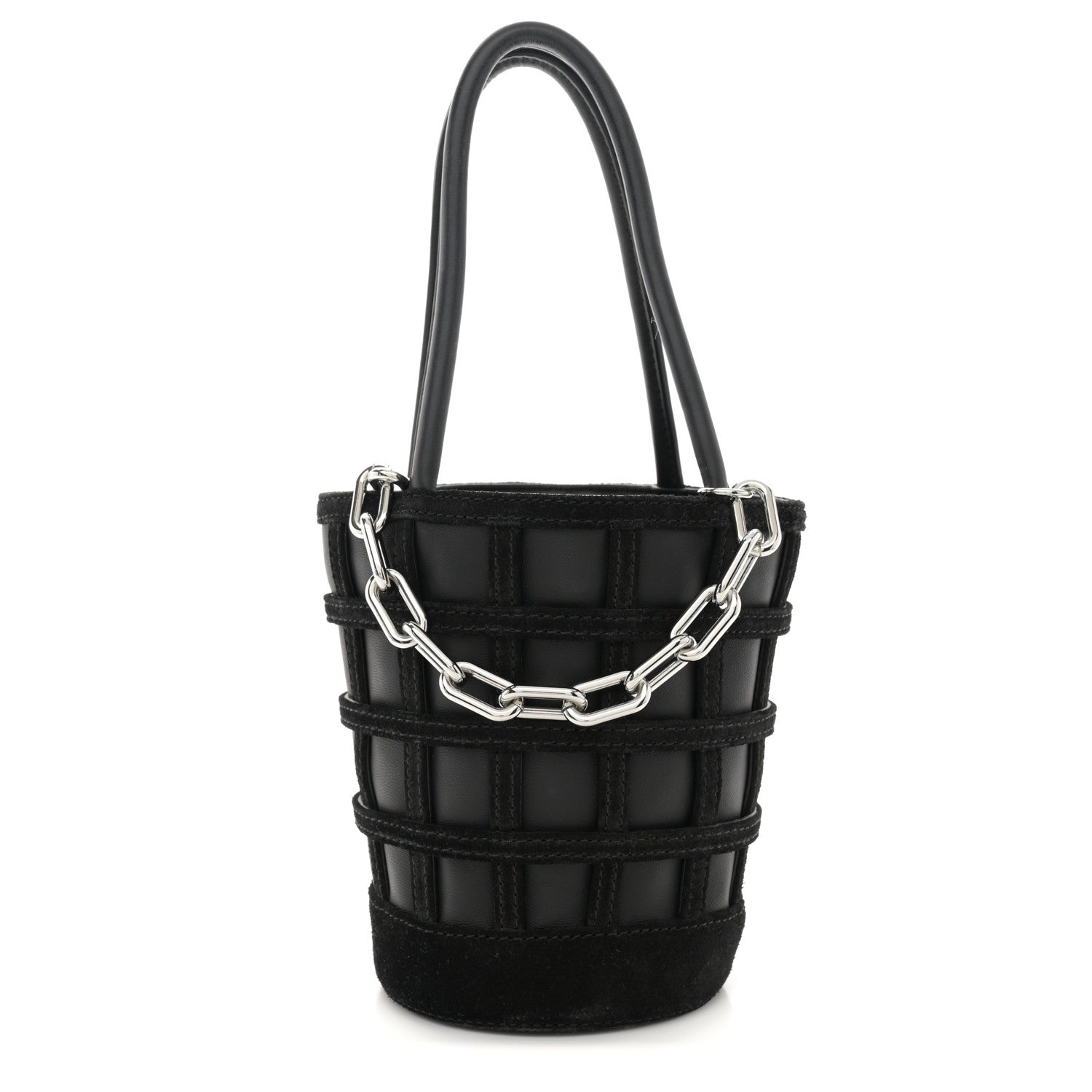 Alexander Wang Suede Calfskin Roxy Mini Bucket Bag Black 1 of 11
