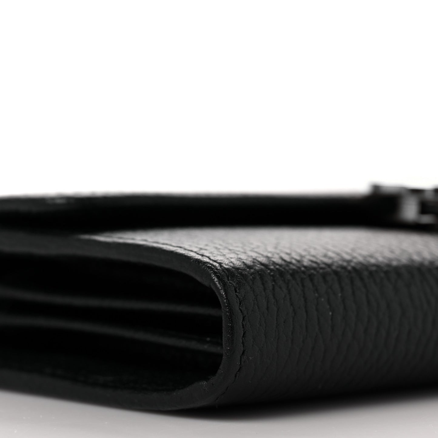 Dollar Calfskin Interlocking G Continental Wallet Black