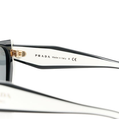 Prada Acetate Sunglasses SPR 15W Black White 6 of 8