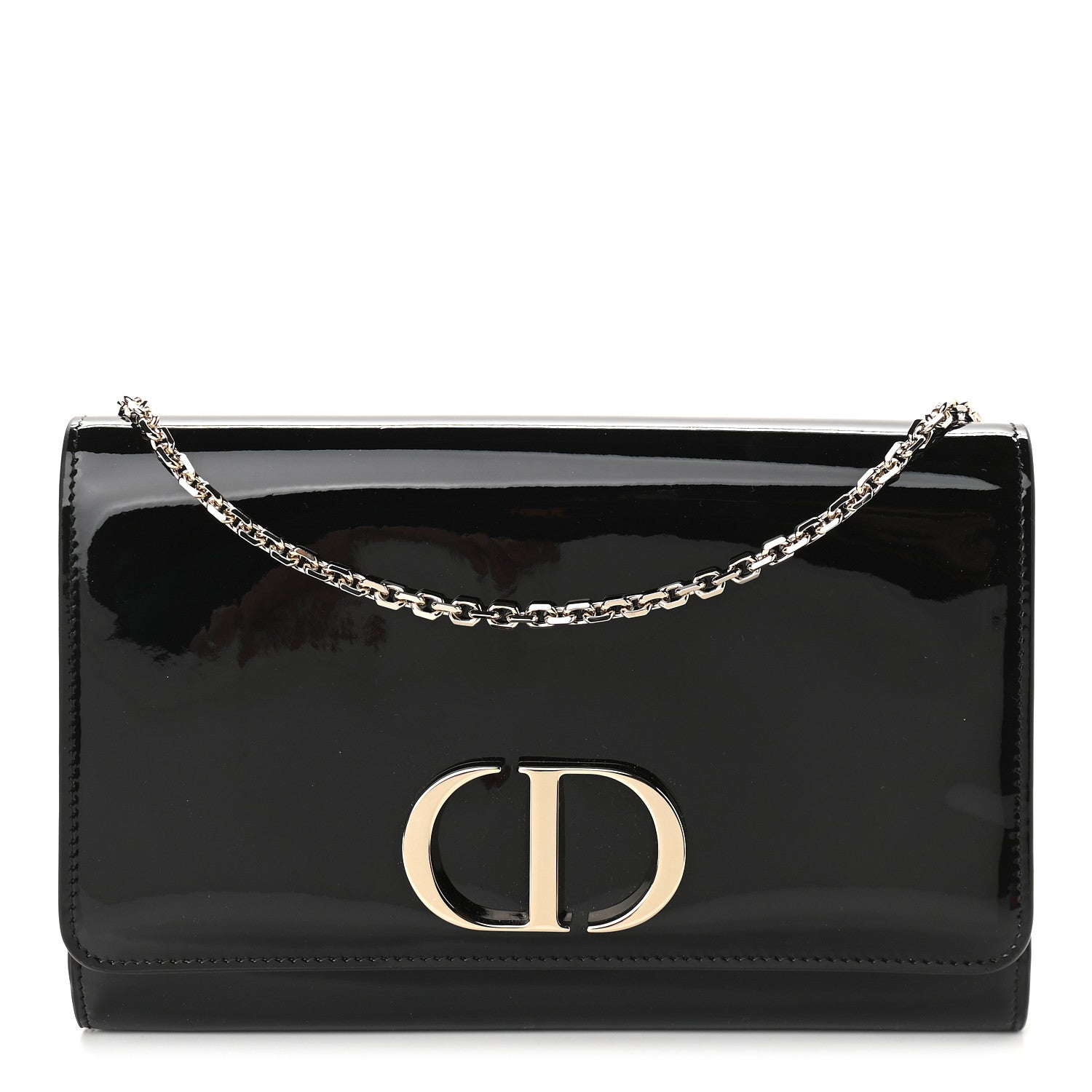 Christian Dior Patent 30 Montaigne Pouch Black 1 of 9