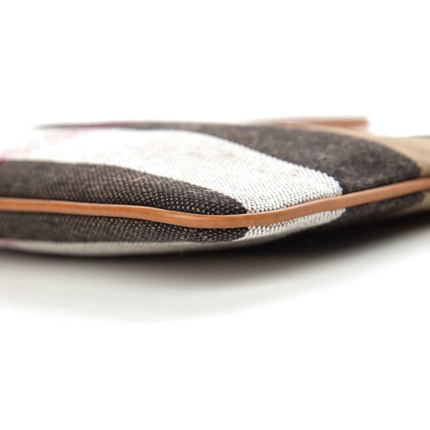 Mega Check Peyton Crossbody Clutch Bag Saddle Brown