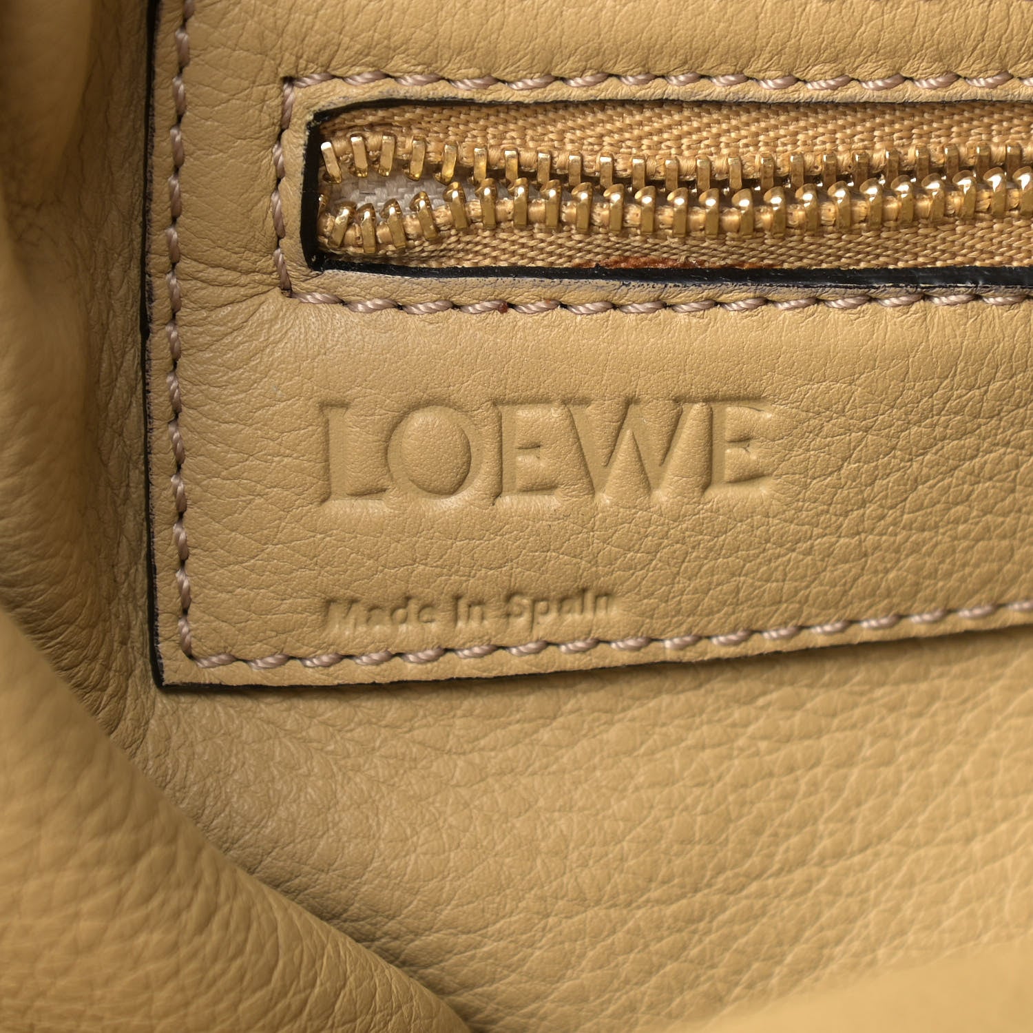 Loewe Suede Flamenco Knot Bag Gold Brown 6 of 9
