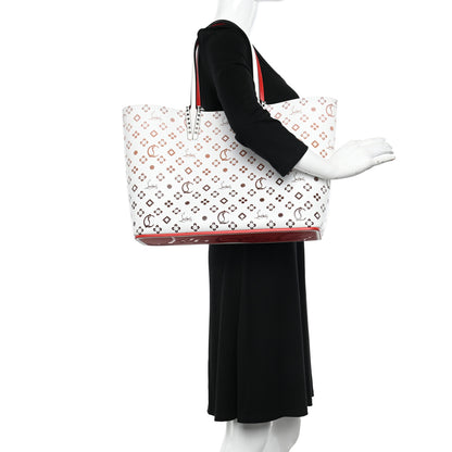 Christian Louboutin Calfskin Patent Degrade Loubinthesky East West Cabata Tote White 2 of 11