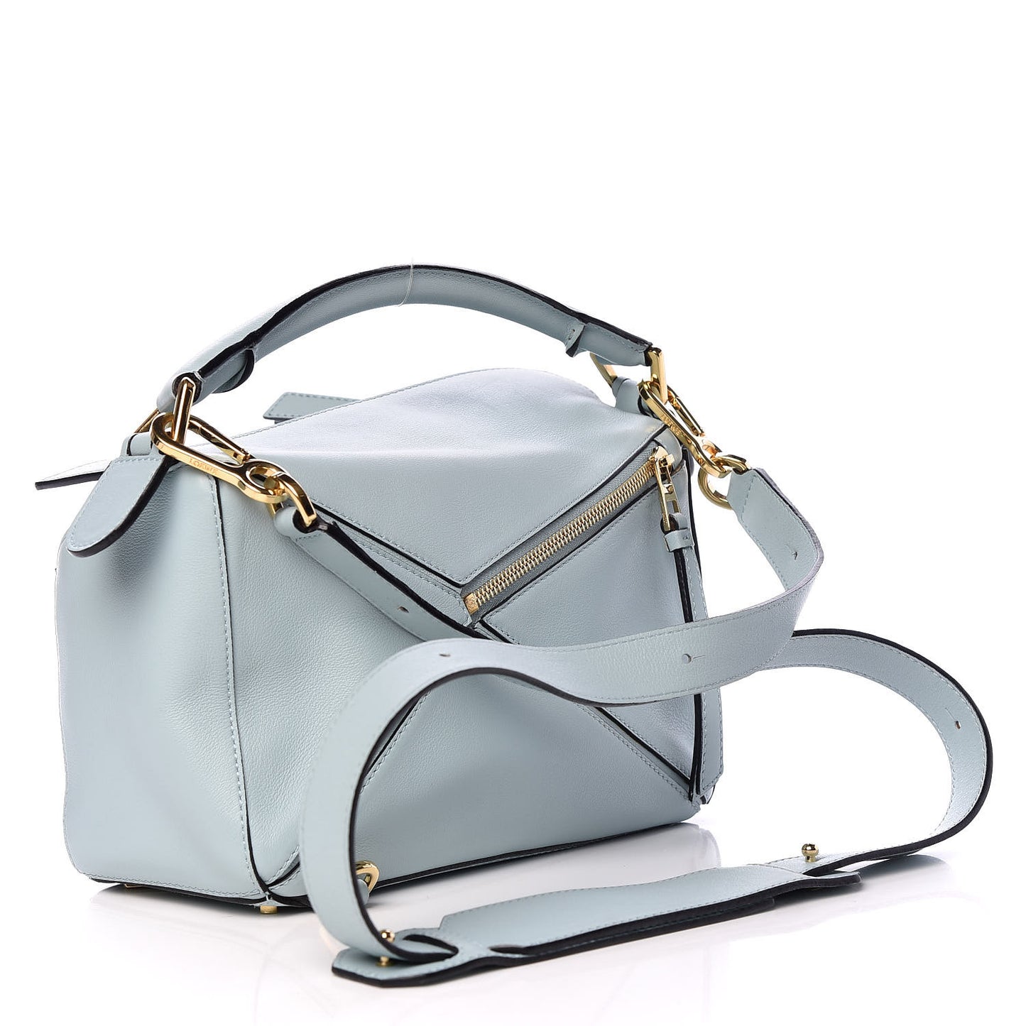 Calfskin Small Puzzle Bag Light Blue