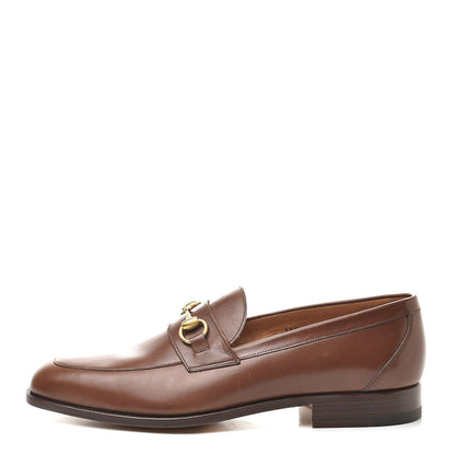 Gucci Calfskin Mens Horsebit Loafers 42.5 Brown 1 of 10