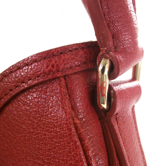 Leather Hernville Small Hobo Red