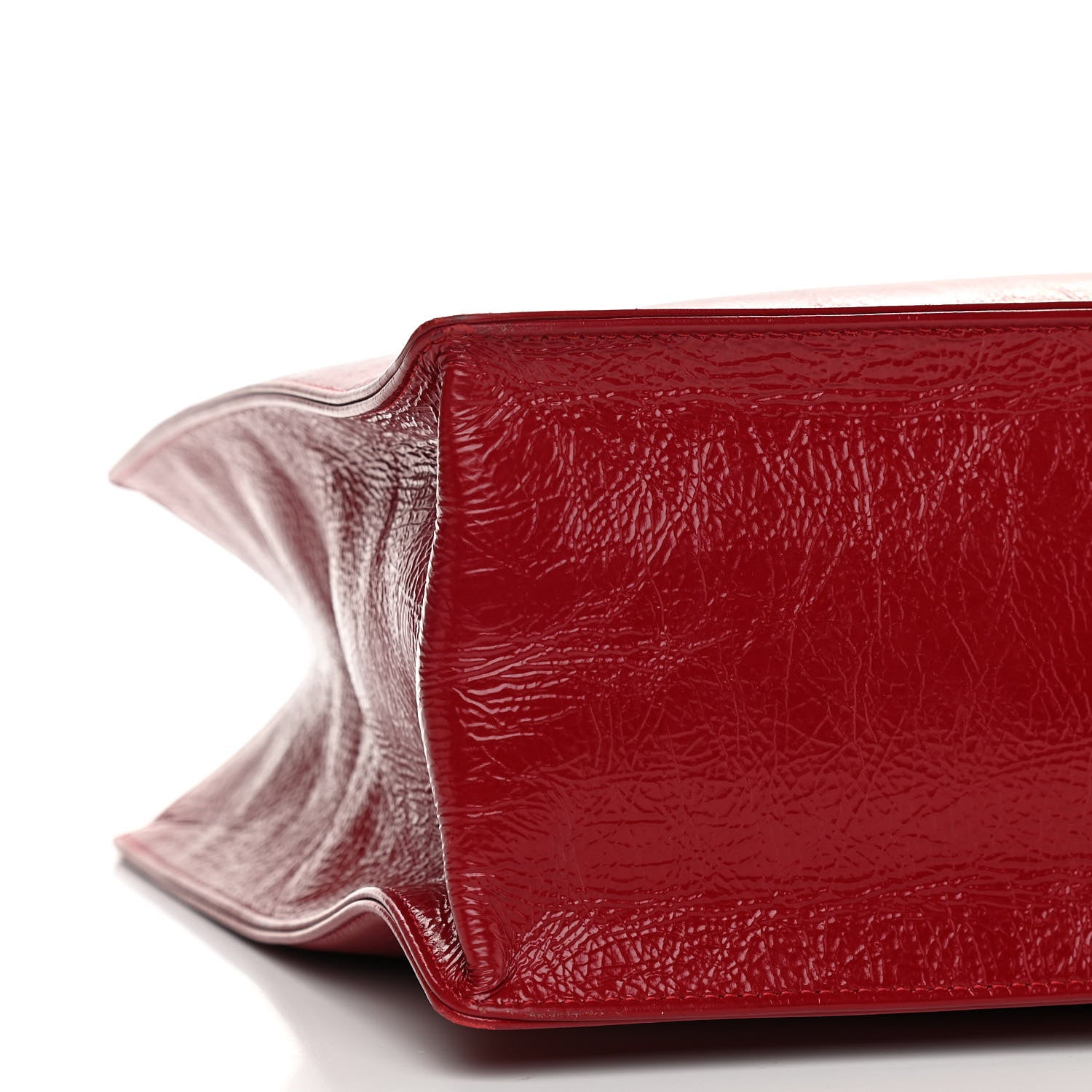 Chanel Shiny Aged Calfskin Shopping Bag Red 9 of 10