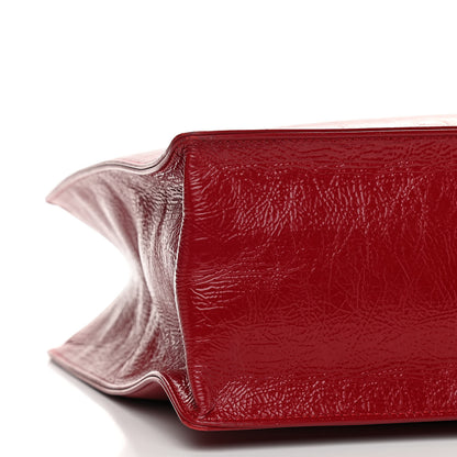 Chanel Shiny Aged Calfskin Shopping Bag Red 9 of 10