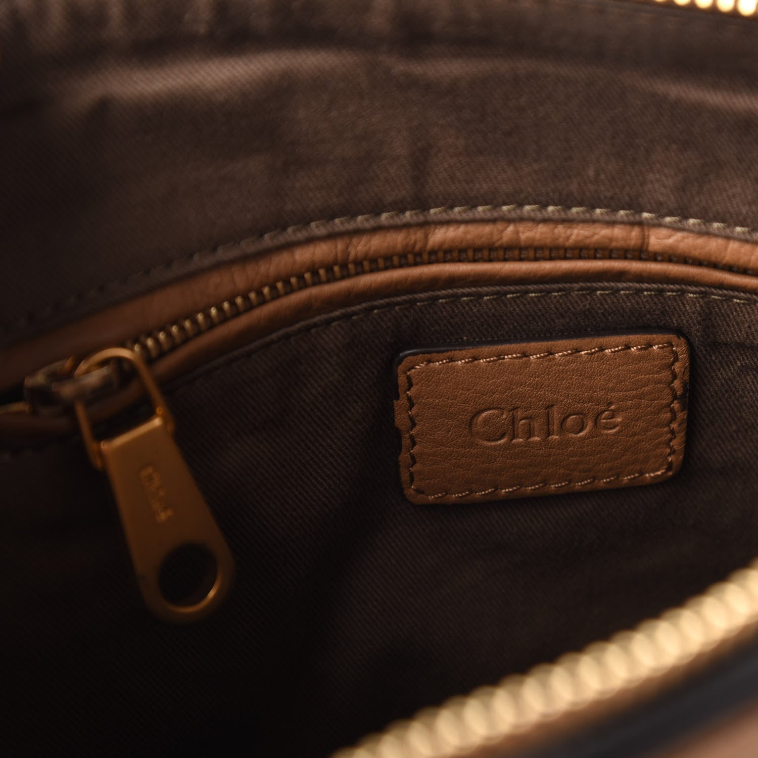 Chloe Calfskin Braided Medium Marcie Satchel Nut 8 of 9