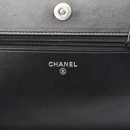 Chanel Caviar Quilted Boy Wallet On Chain WOC Black 6 of 11