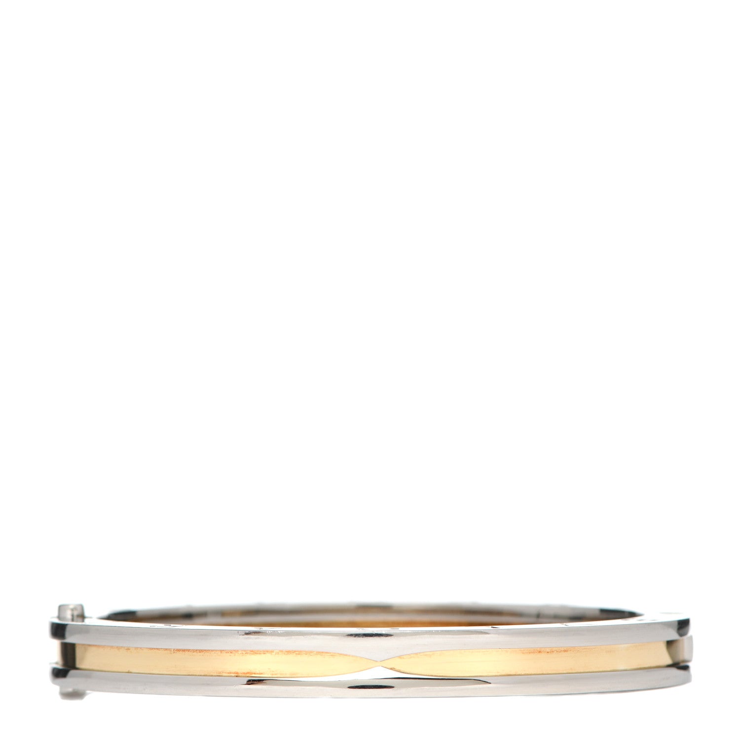 Bulgari 18K Yellow Gold Stainless Steel B.Zero1 Bangle Bracelet 1 of 5