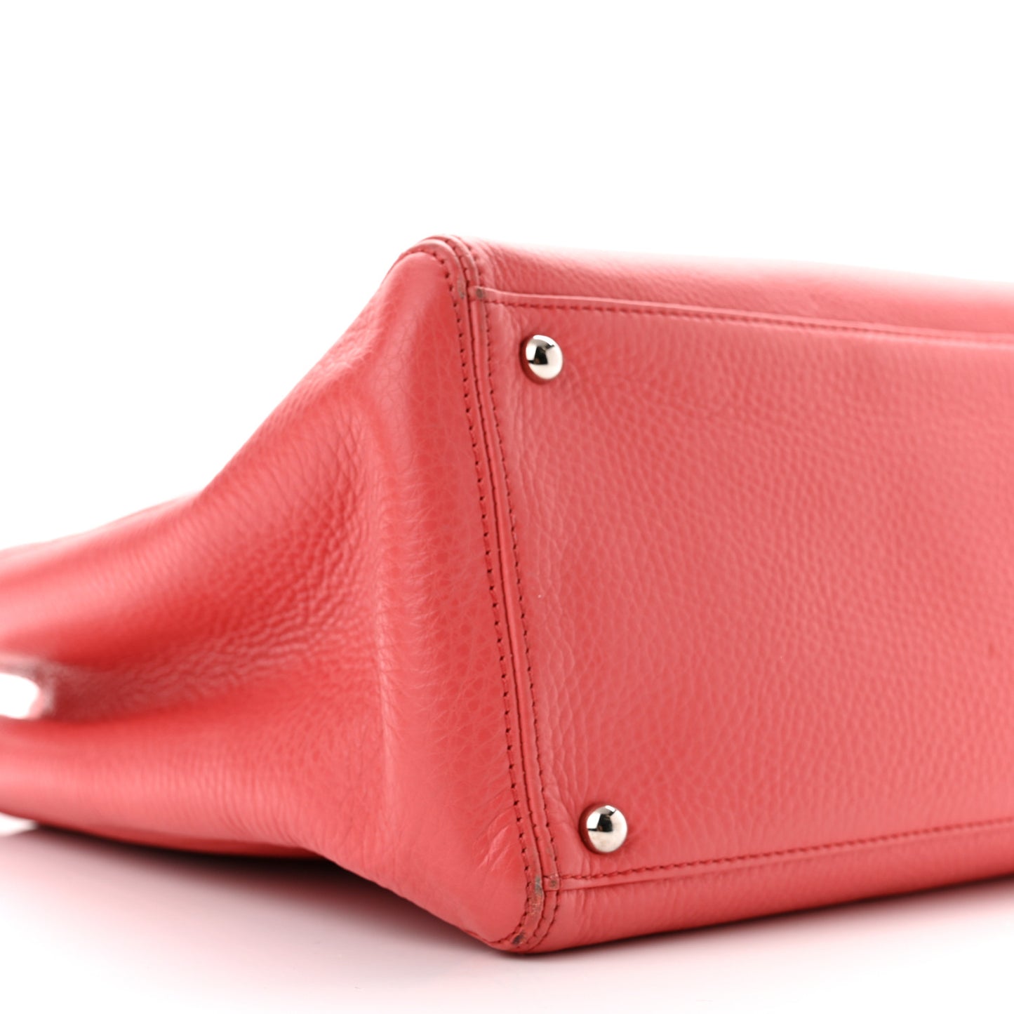 Calfskin Cerf Executive Shopper Tote Coral