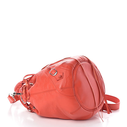 Balenciaga Matte Goatskin Rubber Covered Classic Hardware Mini Pompon Rouge Coquelicot Rouge Braise 4 of 10