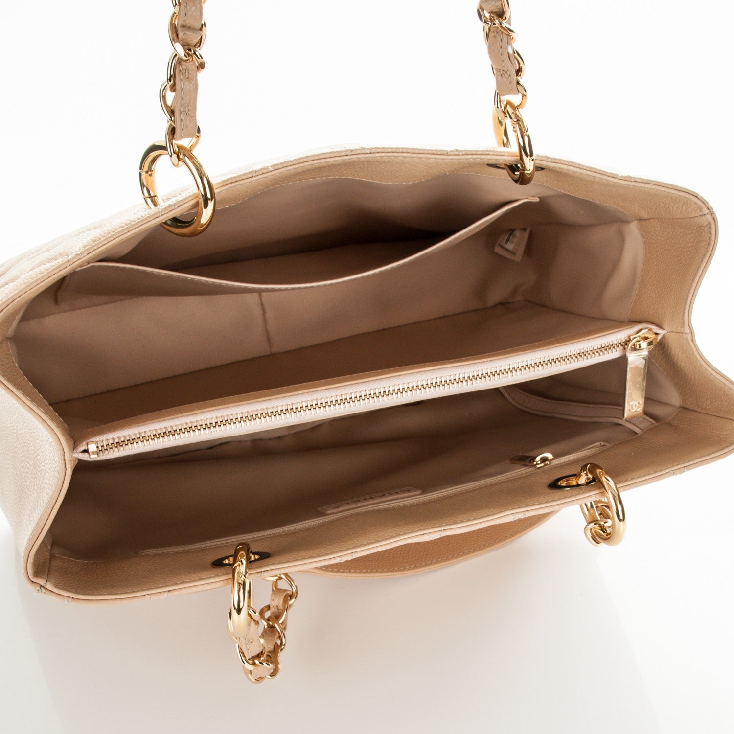 Chanel Caviar Quilted Grand Shopping Tote GST Beige Clair 5 of 7