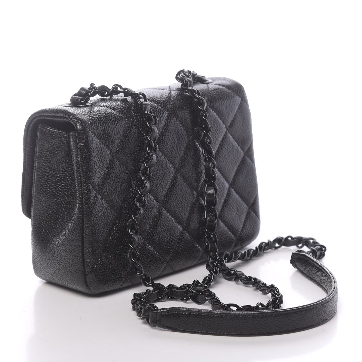 Caviar Quilted Incognito Mini Square Flap Black