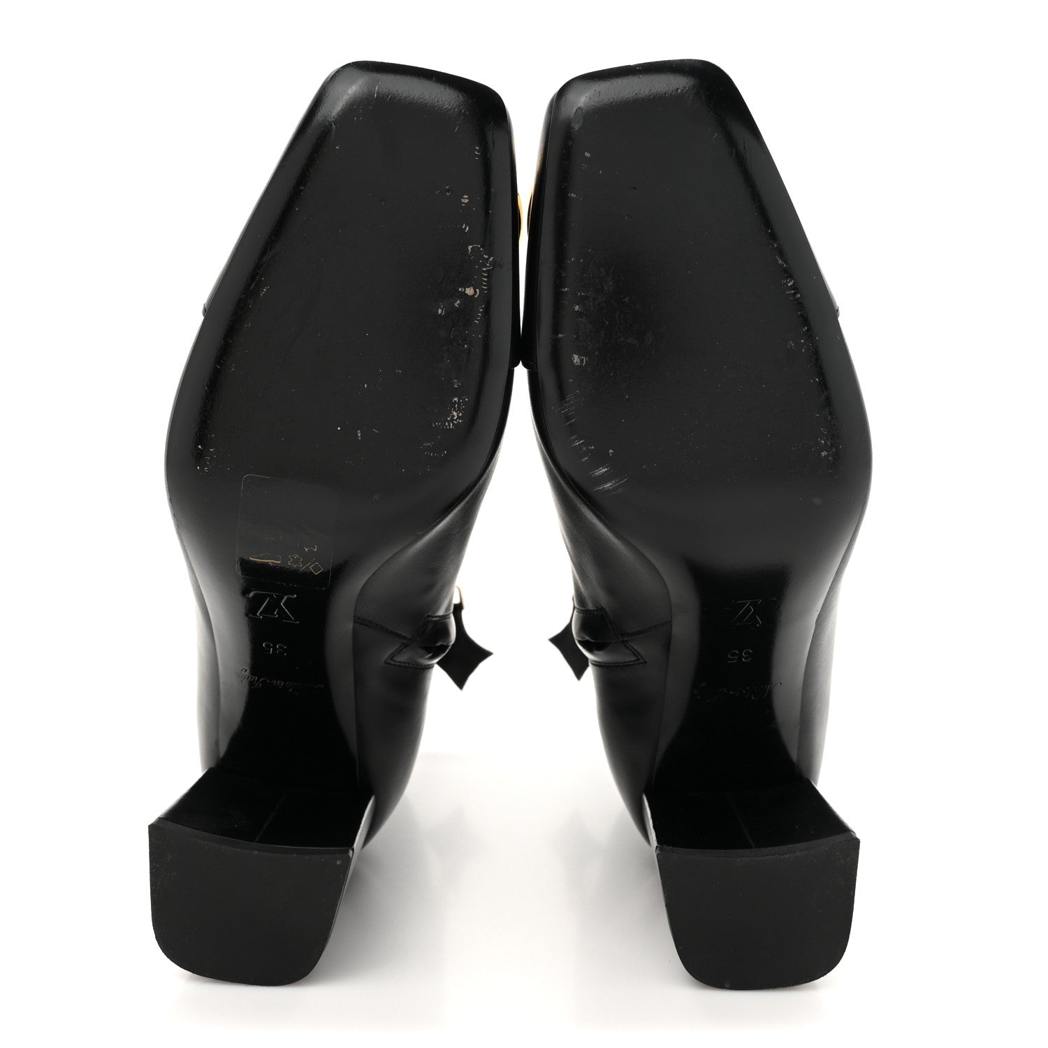 Louis Vuitton Calfskin Madeleine Ankle Boots 35 Black 6 of 12