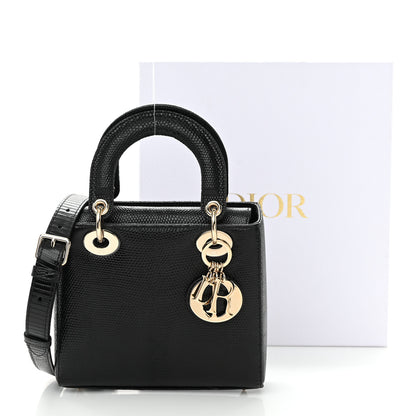 Christian Dior Lizard Small Lady Dior Black 14 of 14