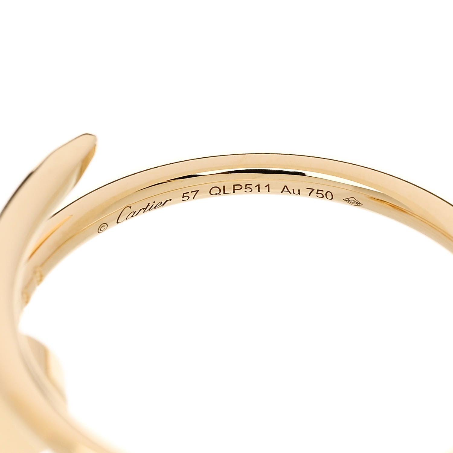 Cartier 18K Yellow Gold Small Juste Un Clou Ring 57 8 4 of 5