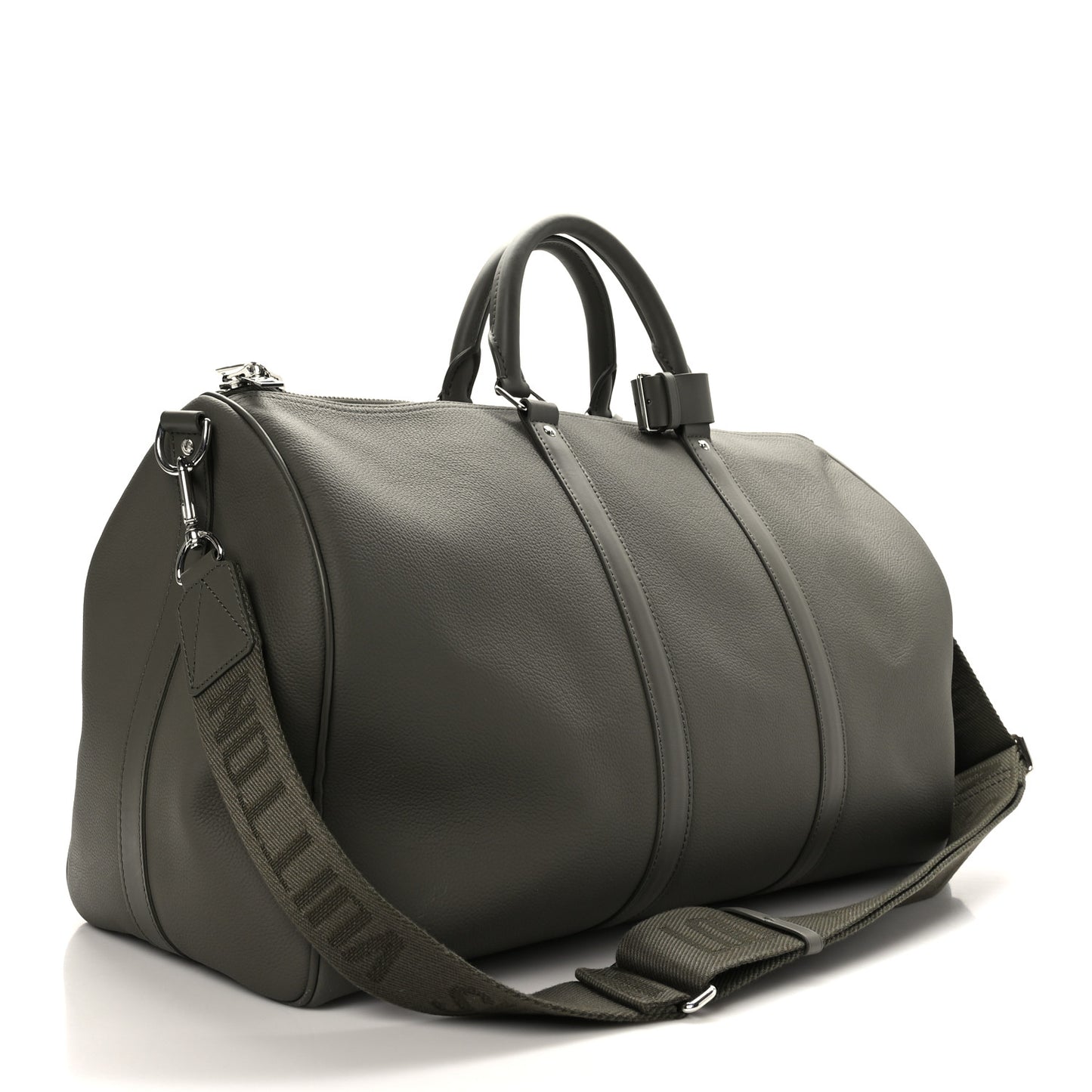Grained Calfskin Aerogram Keepall Bandouliere 50 Khaki
