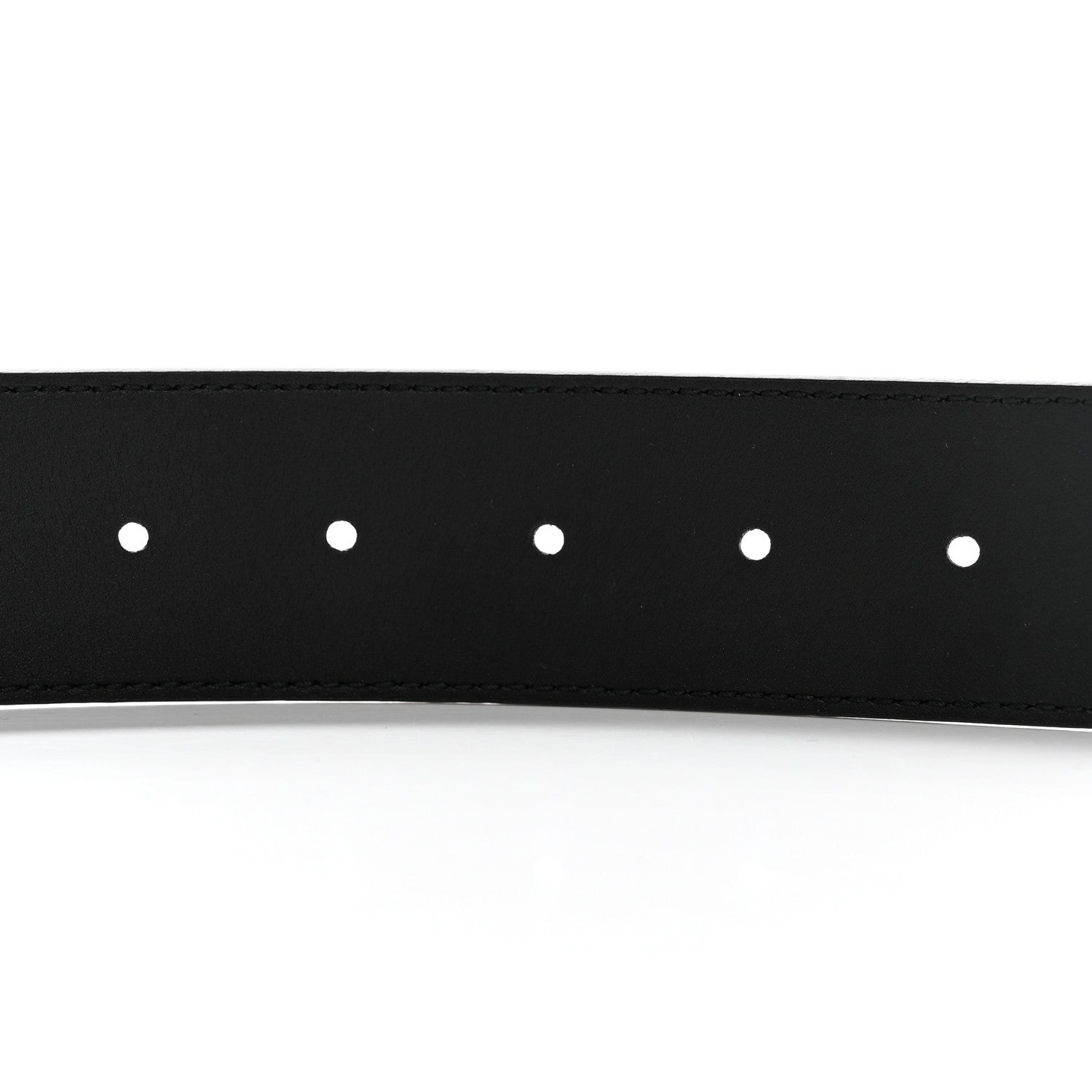 Gucci Moon Calfskin Pearl Double G 40mm Belt 70 28 Black Cream 3 of 11